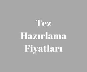 tez hazırlama fiyatları